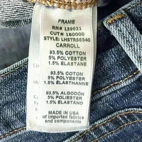 Frame Le High Straight High Waisted Distress Stretch Crop Ankle Jean Size 27 - Picture 11 of 14